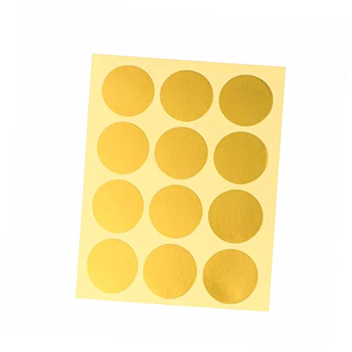 Warmhm 360 Stück Goldfolie Selbstklebende Aufkleber Dekorative und Kreative Verpackungssticker für Bastelprojekte und Tüten Rund Warmhm 360 Stück Goldfolie Selbstklebende Aufkleber Dekorative und Kreative Verpackungssticker für Bastelprojekte und Tüten Rund von Warmhm