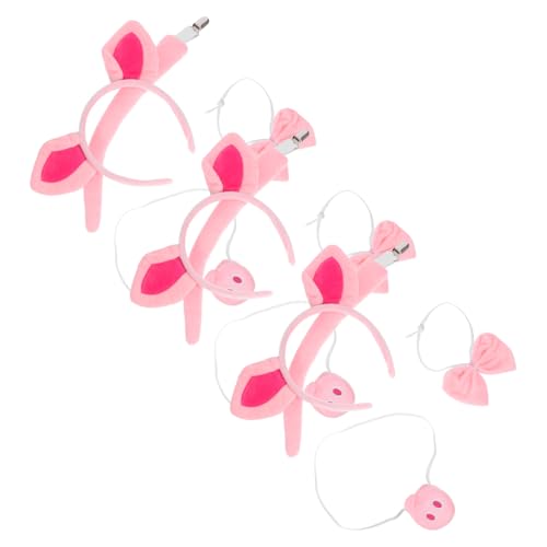 Warmhm 3Er Set Schweinchenanzug Schweinekostüm Für Rollenspiele Tierkostümzubehör Schweineohren Und Schweinekostüm Für Erwachsene Tier Anziehrequisite Schweinenase Warmhm 3Er Set Schweinchenanzug Schweinekostüm Für Rollenspiele Tierkostümzubehör Schweineohren Und Schweinekostüm Für Erwachsene Tier Anziehrequisite Schweinenase von Warmhm