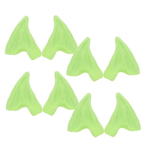 Warmhm 4 Paare Elfenohren Kostüm Fee Ohren Feenkostüm Damen Klein Ohren Erwachsener Zubehör Party Halloween X Fee-Ohr-stütze Maskerade Fee Ohr Ohren-Cosplay Fee-Cosplay Green Emulsion von Warmhm