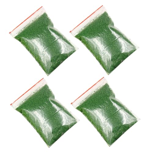 Warmhm 4 Packungen Rasenbaumpulver Miniatur-basisgelände Statische Grasherde Beflockungspulver Modell Graspulver Modellbahn Tisch Miniaturgras Modellgras Falsches Moos Schwammfeines Green von Warmhm