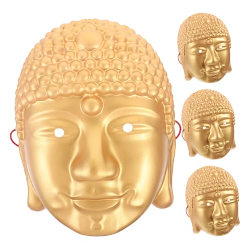 Warmhm 4 STÜCKE Teiliges Buddha Gesichtsmaske Realistische Buddhistische Kostüm Masken für Halloween Cosplay Maskerade Partys Leichte Atmungsaktive Theater und Karnevalsdekoration Warmhm 4 STÜCKE Teiliges Buddha Gesichtsmaske Realistische Buddhistische Kostüm Masken für Halloween Cosplay Maskerade Partys Leichte Atmungsaktive Theater und Karnevalsdekoration von Warmhm