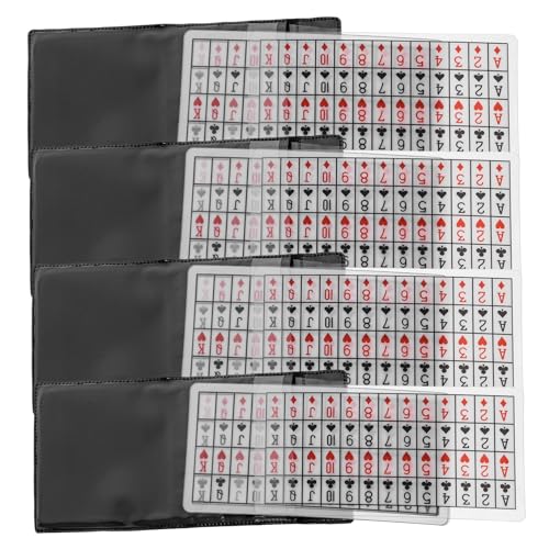Warmhm 4 Sätze Magische Requisiten Die Plastikkarte Tricks Spiele Gesellschaftsspiel Herausforderungsanzeige Gimmick-Pokerspiel Schachbrett Partykartenspiel unterhaltsame Spielkarte PVC von Warmhm