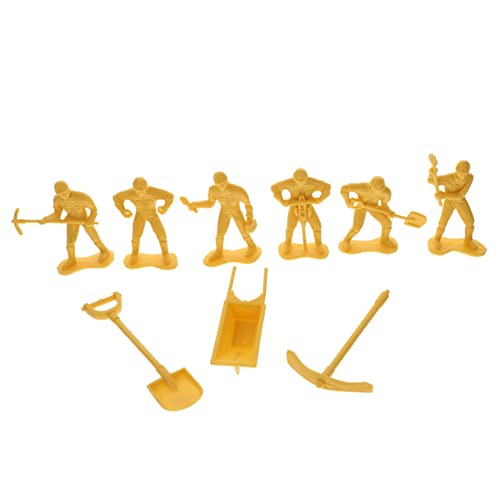 Warmhm 4 Sätze Miniaturfiguren für Bauprojekte Realistische Ingenieurpuppen für Pädagogisches Kreativität und Kognitiven Fähigkeiten für Rollenspiele im Sandkasten und Mehr von Warmhm