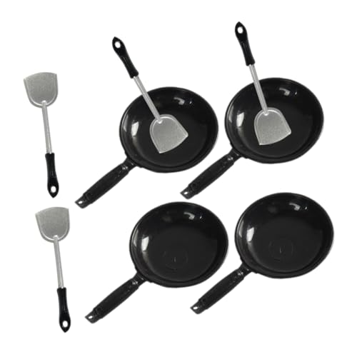 Warmhm 4 Sätze Puppenhaus-pfanne Miniaturtöpfe Ornamente Simulation Pfannen Mini-kochgeschirr Für Herdplatten Mini House Kitchenware Von Simulationspfannen Plastik von Warmhm
