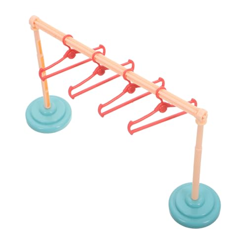 Warmhm 4 Satz Puppe Wäsche Ständer Kleiderständer Puppenkleidung Aufbewahrung Kleiderständer Für Minipuppen Puppenstubenmöbel -kleiderständer Puppenregal Plastik von Warmhm