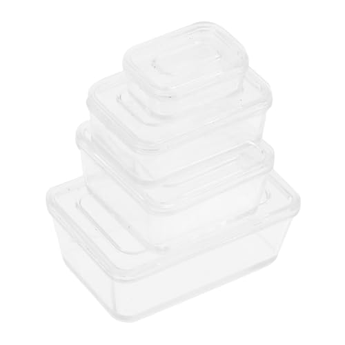 Warmhm 4 Stück Boxen Aufbewahrungsbox für Abteil Bausatz Teller Tabletts Müll DIY House Miniature puppenhaus deko Mini-Box Toy Box Puppenhauszubehör Miniatur-Küchendekor Plastik Warmhm 4 Stück Boxen Aufbewahrungsbox für Abteil Bausatz Teller Tabletts Müll DIY House Miniature puppenhaus deko Mini-Box Toy Box Puppenhauszubehör Miniatur-Küchendekor Plastik von Warmhm