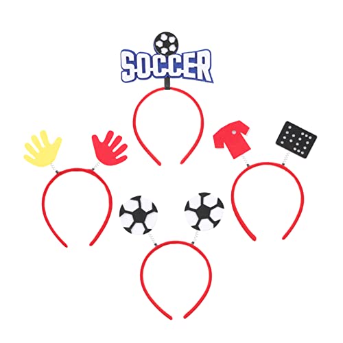 Warmhm Kreieren Sie Einen Schicken Look – 4 Haarreifen Mit Fußballmotiven Fußball-stirnbänder Zum Stylen von Warmhm