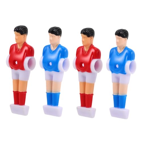 Warmhm 4 Stück Fußballmaschine Actionfigur Fußball Tischdekorationen Tischfußballteile Ersatz Spielmaschinenzubehör Tischfußballtisch Ersatz Männer Tischfußballspieler Tischfußballball von Warmhm