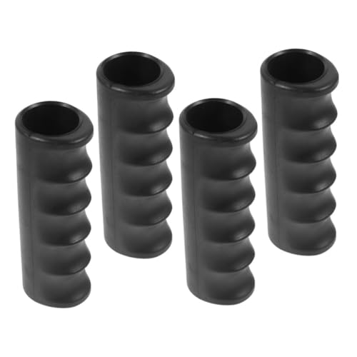 Warmhm 4 Stück Griffabdeckung Kissen Mit Rohrgriff Ersatzteile Für Rollstuhlfahrer Armlehne Für Gehhilfe rutschfeste Gummi-lenkergriffe Krückenpolster Griffpolster Für Gehhilfen PVC Black von Warmhm