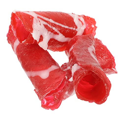 Warmhm 4 Stück Künstliche Fleischrolle Realistisches Lebensmittelmodell für Küchen und Restaurant Dekoration Imitation von Rindfleisch für Ausstellungen Werbezwecke Warmhm 4 Stück Künstliche Fleischrolle Realistisches Lebensmittelmodell für Küchen und Restaurant Dekoration Imitation von Rindfleisch für Ausstellungen Werbezwecke von Warmhm