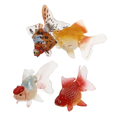 Warmhm 4 Stück Künstliche Goldfische Aquarium Simulationsfische Künstliche Fische Für Aquarium Kleines Fischteichspielzeug Künstliche Koi Fische Schwimmende Fische Künstliche Koi von Warmhm