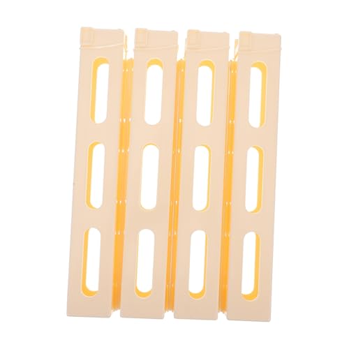 Warmhm 4 Stück Ladevorrichtung für Dominosteine Zug Punkte DIY-Domino-Clips Halter für Domino-Kartensteckplatz Domino-Clips für Kleinkinder Domino-Slot-Clips Plastik Beige von Warmhm