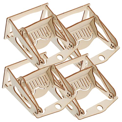 Warmhm 4 Stück Lustige Holz Puzzles für DIY Swing Puzzle Lernspielzeug Hand Augen Koordination und Kreativität Montessori für Kleinkinder von Warmhm