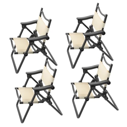Warmhm 4 Stück Mini-Klappstuhl Süßer Handyständer Telefonständer für Schreibtisch Zubehör Mini-Puppenstubenstuhl Auto Miniatures puppenstubenmöbel Miniatur-Stuhlmodell Mini-Hausverzierung von Warmhm