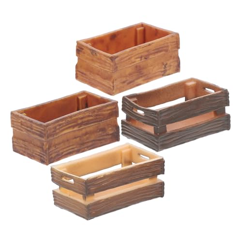 Warmhm 4 Stück Mini-Ornamente Zum Basteln Erwachsene Klein Miniaturen Häuser Dekoration Körbe Fälschung Puppenhaus Zubehör Mini Dekorativ Puppenhauskiste Light Brown PVC Warmhm 4 Stück Mini-Ornamente Zum Basteln Erwachsene Klein Miniaturen Häuser Dekoration Körbe Fälschung Puppenhaus Zubehör Mini Dekorativ Puppenhauskiste Light Brown PVC von Warmhm