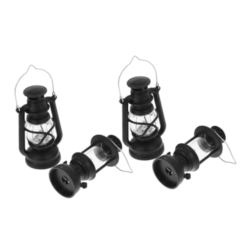 Warmhm 4 Stück Miniaturöl Laternen für Puppenhäuser Vintage Dekoration für Feiertagsfeiern Mikrolandschaftszubehör von Warmhm