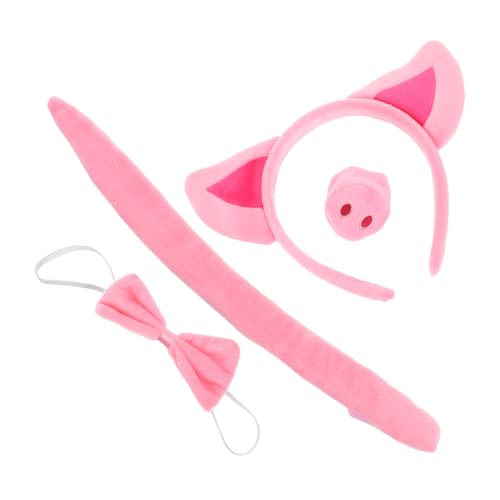 Warmhm 4 Stück Plüsch Schweine Kostüm Set Teilig mit Weicher Schweinenase Ohr Haarreif und Schleife Leichtes Cosplay Zubehör für Halloween Weihnachts Party Verkleidung Warmhm 4 Stück Plüsch Schweine Kostüm Set Teilig mit Weicher Schweinenase Ohr Haarreif und Schleife Leichtes Cosplay Zubehör für Halloween Weihnachts Party Verkleidung von Warmhm