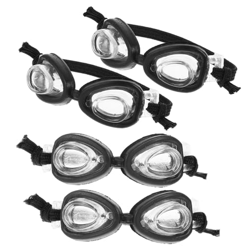 Warmhm 4 Stück Puppe Mini-Schwimmbrille Puppe verkleiden Zubehör Kleine Brille zum Verkleiden Einer Puppe Mini-Puppen-Brille winzige Brille Mini-Brillenspielzeug Plastik Black Warmhm 4 Stück Puppe Mini-Schwimmbrille Puppe verkleiden Zubehör Kleine Brille zum Verkleiden Einer Puppe Mini-Puppen-Brille winzige Brille Mini-Brillenspielzeug Plastik Black von Warmhm