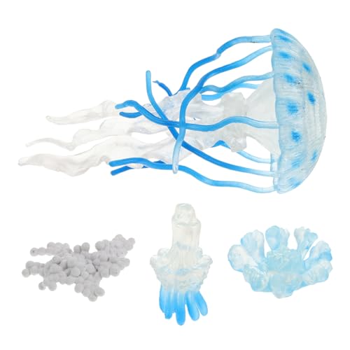 Warmhm 4stücke Kinderfreundliche Quallen-wachstum Modelle Realistische Meereslebewesen Figuren Für Aquarien-Dekoration Fördert Kognitive Fähigkeiten Und Interaktives Spiel von Warmhm