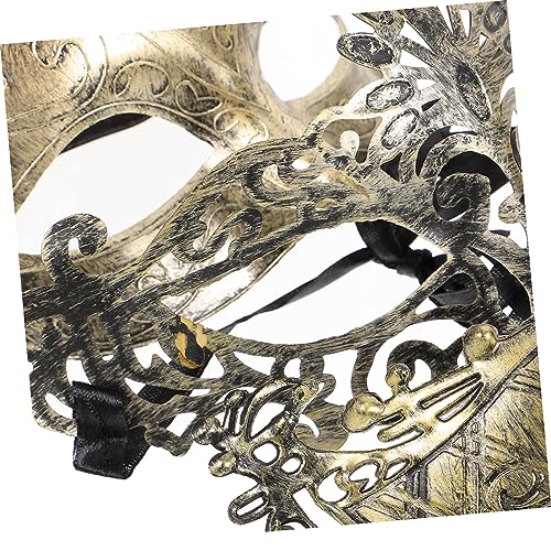 Warmhm 4 Stück Retro Design Halbgesichtsmaske Kunststoff Verziert für Damen Karneval Fasching Halloween Kostümparty Dekoration Vintage Stil von Warmhm