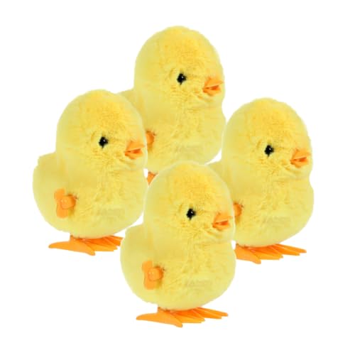 Warmhm 4 Stück Springende Gelbe Spielzeuge Partygeschenke Spielzeugküken Für Küken Aufziehspielzeug Hühnerspielzeug Osterkorbfüller Gehendes Küken Babyspielzeug Babyspielzeug Kunststoff von Warmhm