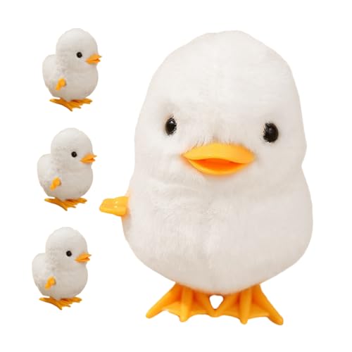Warmhm 4 Stück Springhuhn Zum Aufziehen Lebensechtes Plüsch Uhrwerk Aufzieh Springspielzeug Für Babys Osterkörbe Für Partygeschenke Kinderspielzeug Laufendes Tierspielzeug von Warmhm
