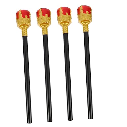 Warmhm 4 Stück Teiliges Königszepter Leichtes Langlebiges Cosplay Zubehör für Halloween Party und Bühnenauftritte Leere Röhre für Einfache Handhabung Farblich Sortiert Zufällige Farbe von Warmhm