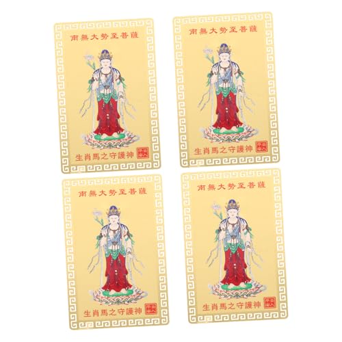 Warmhm 4 Stück Teiliges Kupfer Buddha Amulett Pferd Tierkreiszeichen Schutzkarte Tragbar für Auto Büro Zuhause Chinesisches Glücksbringer zum Frühlingsfest Warmhm 4 Stück Teiliges Kupfer Buddha Amulett Pferd Tierkreiszeichen Schutzkarte Tragbar für Auto Büro Zuhause Chinesisches Glücksbringer zum Frühlingsfest von Warmhm