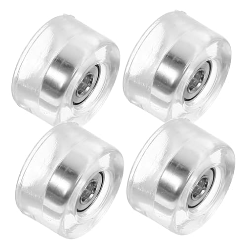 Warmhm 4 Stück Transparente Finger Skateboard Räder mit Kugellagern Professionelle Skateboard Zubehörteile für Tägliches Training und Kreative Tricks von Warmhm