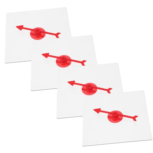 Warmhm 4 Stück Transparenter kinderspiele Spiele bretspiele brettspiele partyspiele Plattenspieler plattenheber Partyspiel -Requisiten Brettspielpfeil Plastik rot von Warmhm