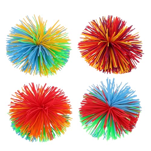 Warmhm 4 Stück sehnige Bälle Taktiles für Silikonspielzeug für draußen Weiches für aktives affenartige Bälle fadenförmiger Ball Kieselgel Warmhm 4 Stück sehnige Bälle Taktiles für Silikonspielzeug für draußen Weiches für aktives affenartige Bälle fadenförmiger Ball Kieselgel von Warmhm