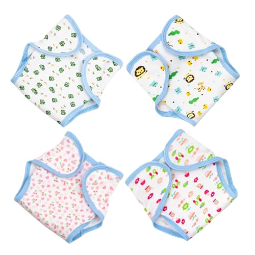 Warmhm 4 Stücke Puppenwindel stoffwindeln puppenspielzeug Puppenaccessoires Puppen Puppen Zubehör puppenpflege Set wiedergeborene Windeln von Warmhm