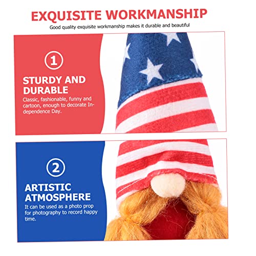 Warmhm 4 Us Flagge Gnom Puppe Anhänger Dwarf Doll Dekoration für Unabhängigkeitstag Party Fenster Wohnzimmer von Warmhm