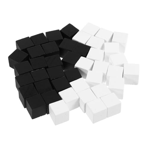 Warmhm 40 Stück Fliegende Schachfiguren Prüfer klein winzig Spiel Schachbrett nur Schach Ersatz Holz Schach Kiefernholz von Warmhm