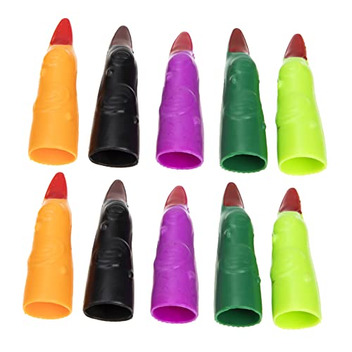 Warmhm 40 Stück Halloween-Nagelset DIY Nails Halloween schminke Falsche Finger Nägel Dekorationen Kurze falsche Nägel Zombie hexenkostüm Party-Trick-Requisiten Partyzubehör Plastik von Warmhm