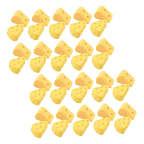 Warmhm 40 Stück Käsekuchen Imitation Käsekuchen Mittelstück Simulation Dekoration Künstliche Käsekuchenform Käsekuchen Einzelhandelsdekorationen Käsespielzeug Mini Material von Warmhm