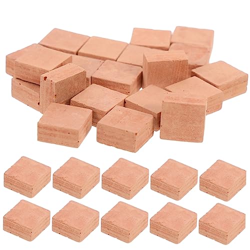 Warmhm 40 Stück Simuliertes Ziegelmodell Terrakotta Gebäude Mini bastelset Bausteine ​​Bauen künstliche Ziegel Backsteindekorationen DIY-Sandtisch-Ziegelmodelle Ton rot von Warmhm