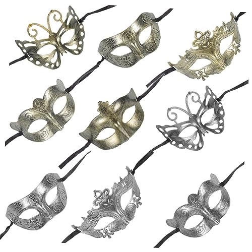 Warmhm 40 Stück Vintage Maskerade Masken für Karneval Halloween und Cosplay Anpassbare Leichte und Dekorative Kostüm Masken für Partys und Festivals von Warmhm