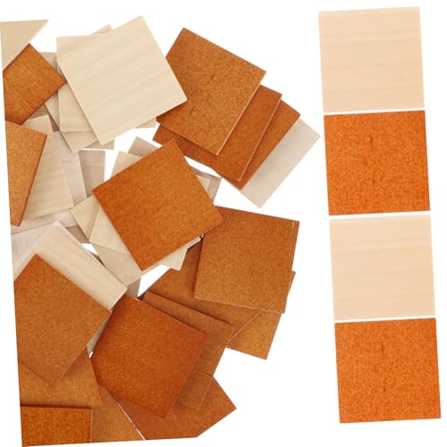 Warmhm 48 Stück Teiliges Holzboden für Puppenhäuser Doppelseitige Kreative Fußbodenplatten Zubehör für DIY Miniaturprojekte Sammler von Warmhm