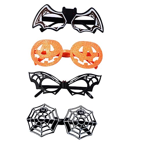 Warmhm 4Stücke Halloween Fledermaus Brille Lustige Cosplay Performance Gläser Für Kostümparty Und Maskerade Requisiten Für Erwachsene von Warmhm