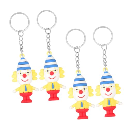 Warmhm 4Stücke Lustige Clown Schlüsselanhänger Dekorative Rucksack Anhänger für Handtaschen Geldbörsen und und Leicht für Altersgruppen von Warmhm