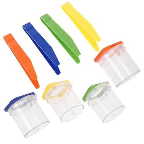 Warmhm 4er-Packung Vergrößerungsbehälter Zum Lernen Erforschen des Lernlupenglases Beobachtungslupenbehälter Kleiner Insektenkoffer Insektentöpfe Lupenbehälter Für Plastik von Warmhm