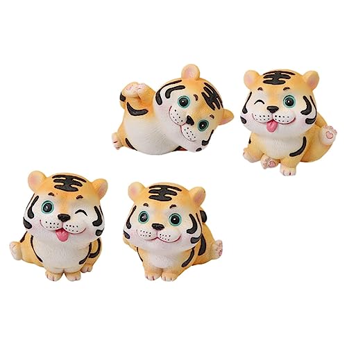 Warmhm 4 Stücke Tiger Handwerk Stofftier Spielzeug Kinderzimmer Tiere Spielzeug Für Jungen Und Mädchen von Warmhm