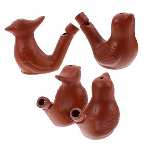 Warmhm 4stücke Keramik-wasservogelpfeifen Für Vogelrufgeräusche Töpferei- Lustige Spielzeuge Aus Keramik Traditionell von Warmhm