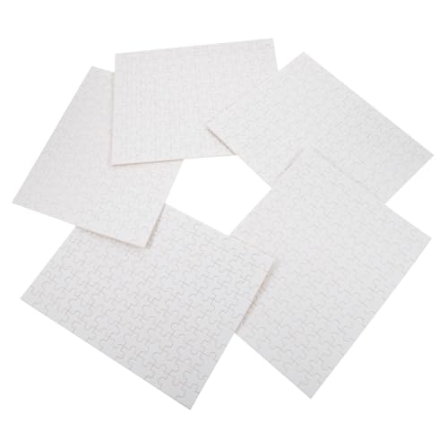 Warmhm Sublimationspuzzle 5 Stück für Kinder Leere Puzzleteile für Selbstgemacht Thermotransfer Druck Holz Rohlingpuzzle für Kreative Aktivitäten und Bastelarbeiten von Warmhm
