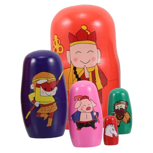 Warmhm 5 Stück 5 Matroschka holzspielzeug Traditionelles Geschenkideen Pädagogisches russische Puppen Russische Nistpuppen dalls hölzern Warmhm 5 Stück 5 Matroschka holzspielzeug Traditionelles Geschenkideen Pädagogisches russische Puppen Russische Nistpuppen dalls hölzern von Warmhm