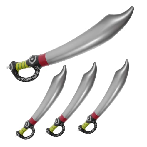 Warmhm 5 Stück Aufblasbare Piratenschwerter für Kinder PVC Spielzeug für Piratenpartys Cosplay und Bühnenaufführungen Kreative Requisiten für Halloween und Geburtstagsfeiern von Warmhm