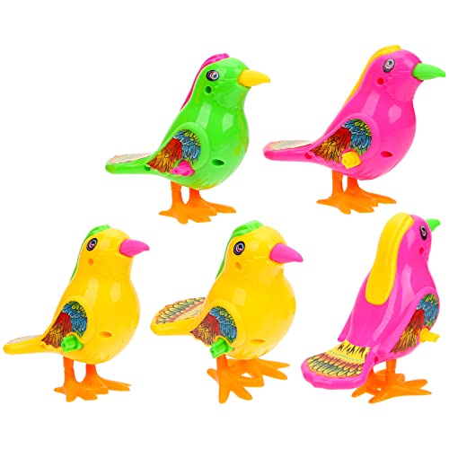 Warmhm 5 Stück Aufzieh Vogelspielzeug Lustiges Mini Tiere Realistische Tiere Kleine Tiere Lustiges Aufzieh Interaktives Kinderspielzeug Kinderparty von Warmhm
