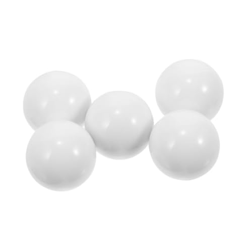 Warmhm 5 Stück Ball -Platten -Turntable -Ball Mit Rad Gewinnspielkugeln Für Erwachsene Perlen Lose Perle Spielzubehör Partyspiel -Requisiten Runde Perle Acryl Weiß von Warmhm
