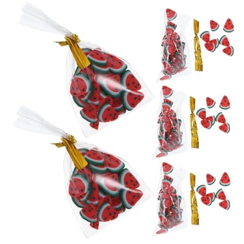 Warmhm 5 Stück Bonbon -Snack -Modell Party süß Taschen Dessertspielzeug für Minihaus Obstdekor für Minihaus Miniatur-Lebensmittel-Requisite Lebensmittel-Requisite für Puppenhaus Gummi rot von Warmhm